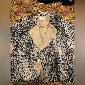 VTG Spiegel Leopard 3/4 Sleeve Swing Coat